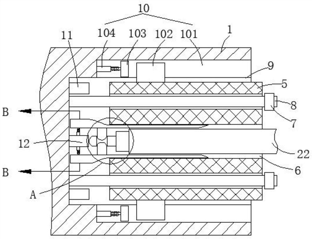 A drill bit self-grinding fixing device for drilling the front axle of automobiles