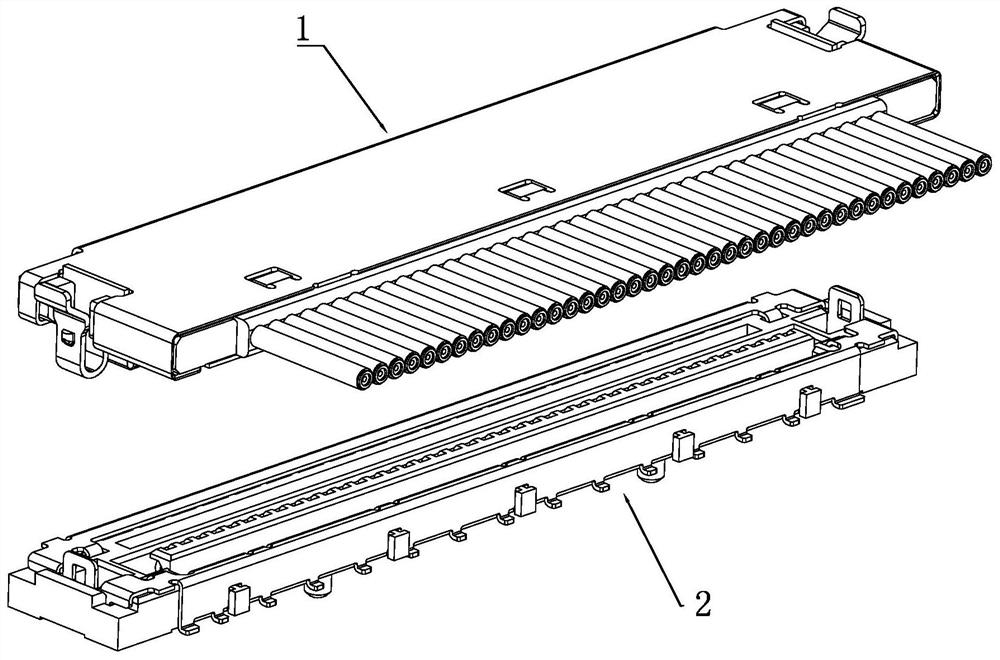 High-speed micro-coaxial connector assembly and male connector