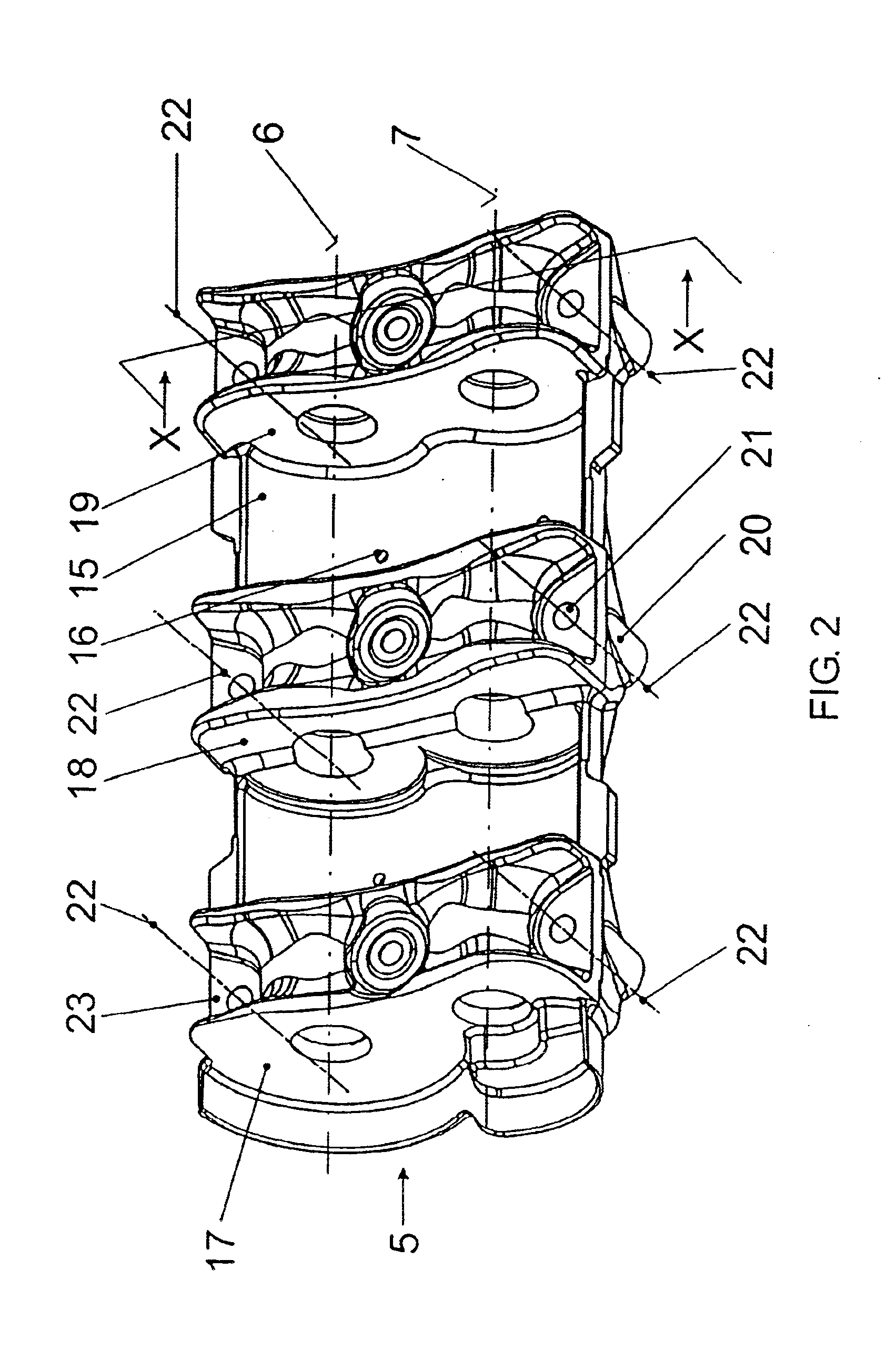 Compensating shaft assembly for piston engines