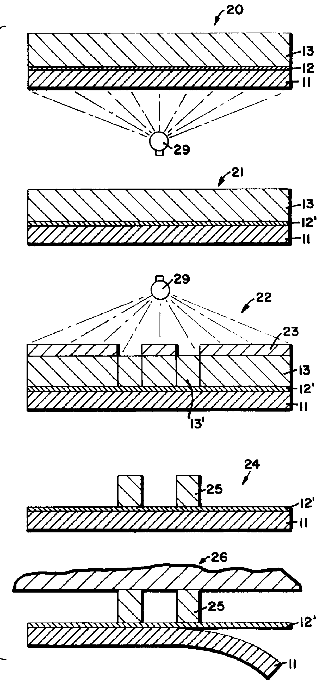Integral membrane layer formed from a photosensitive layer in an imageable photoresist laminate