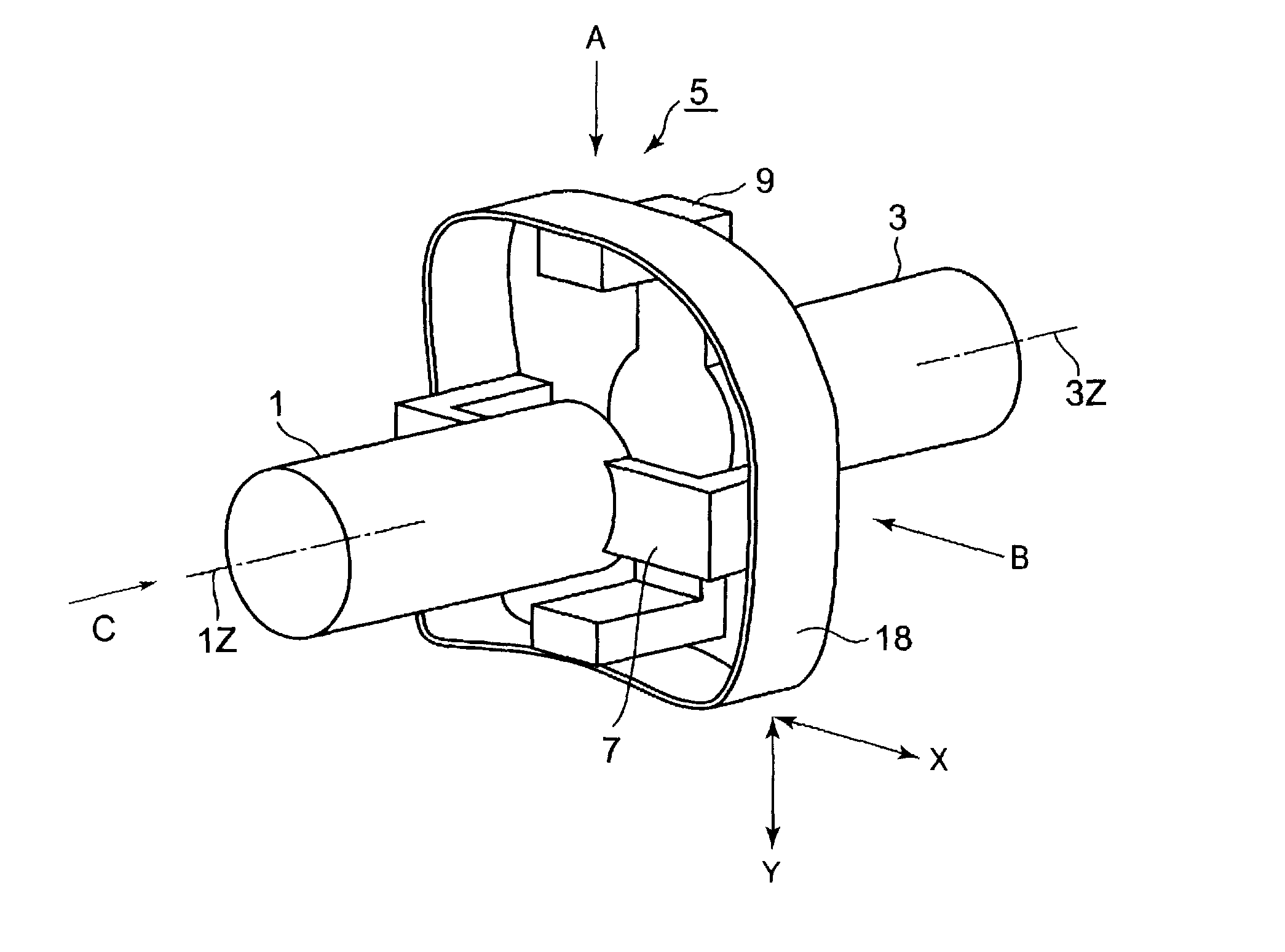Scroll fluid machine having a coupling mechanism to allow relative orbiting movement of scrolls