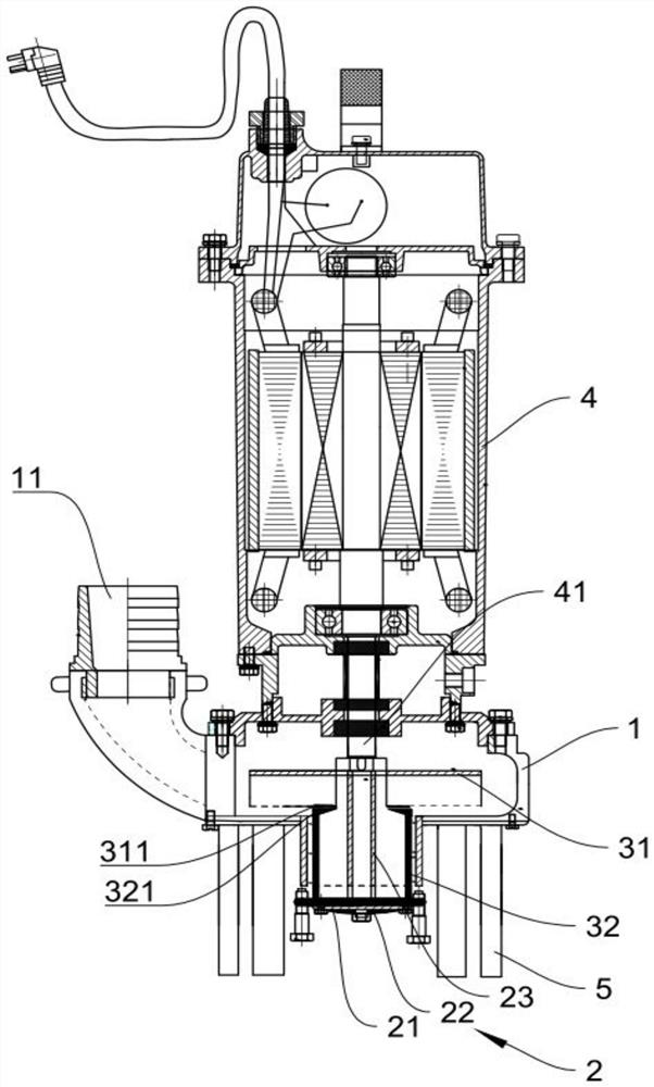 Adjustable internal and external twin-cutter cutting pump