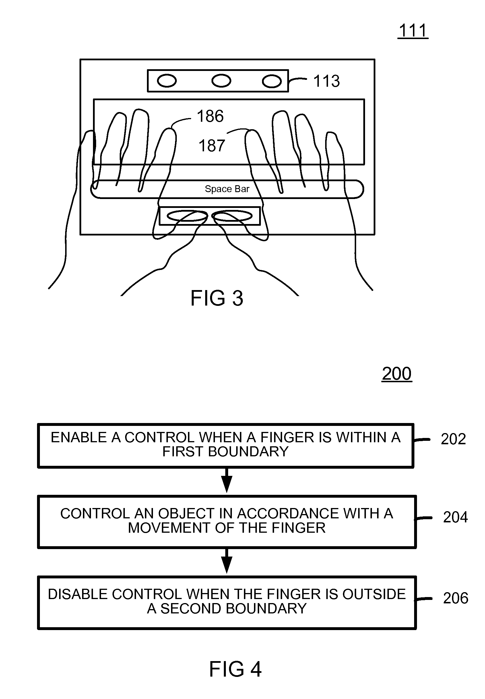 Method and system for activating a touchless control