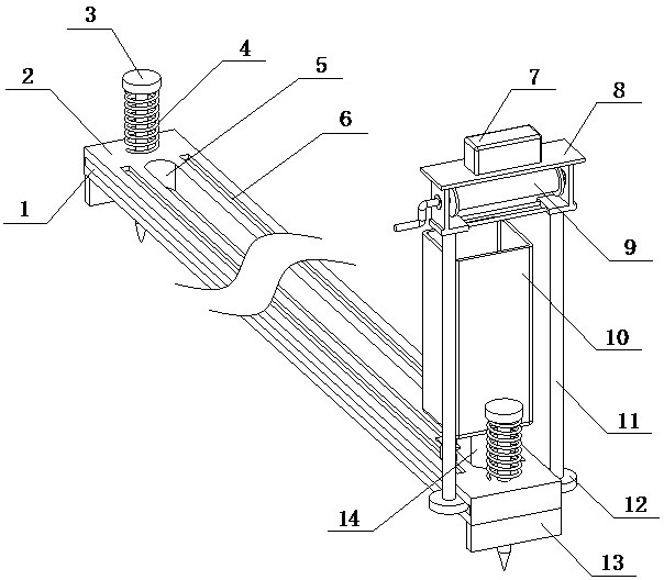 Slope surveying and mapping positioning calibration device and use method thereof