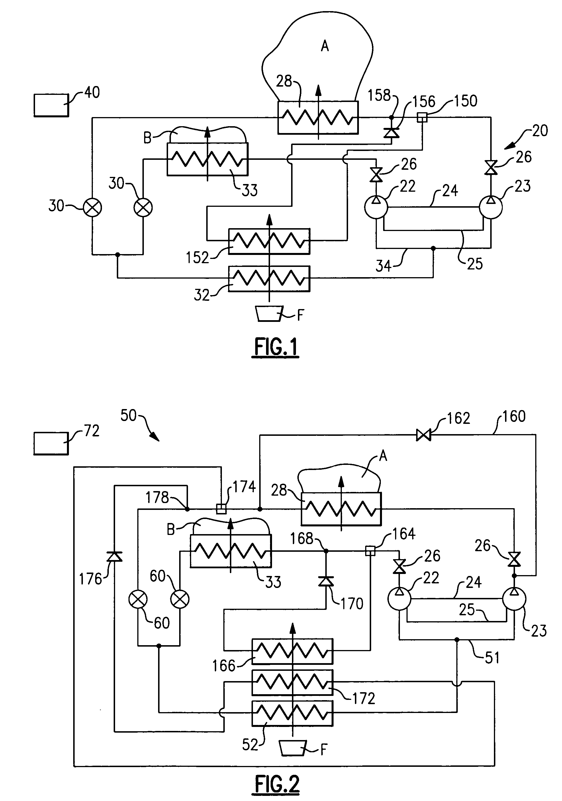 Multiple condenser reheat system with tandem compressors
