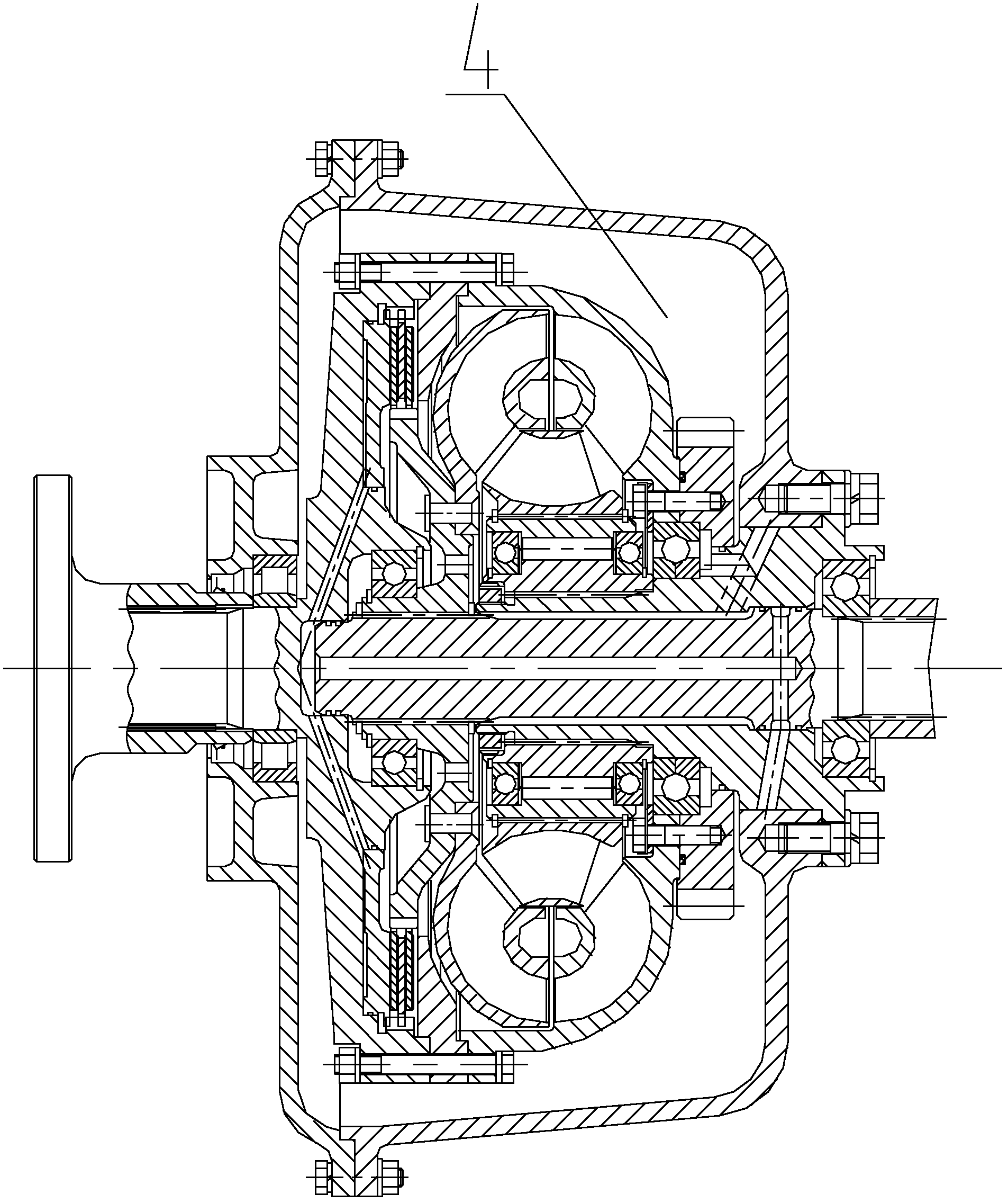 Hydraulic mechanical drive device for electric vehicle