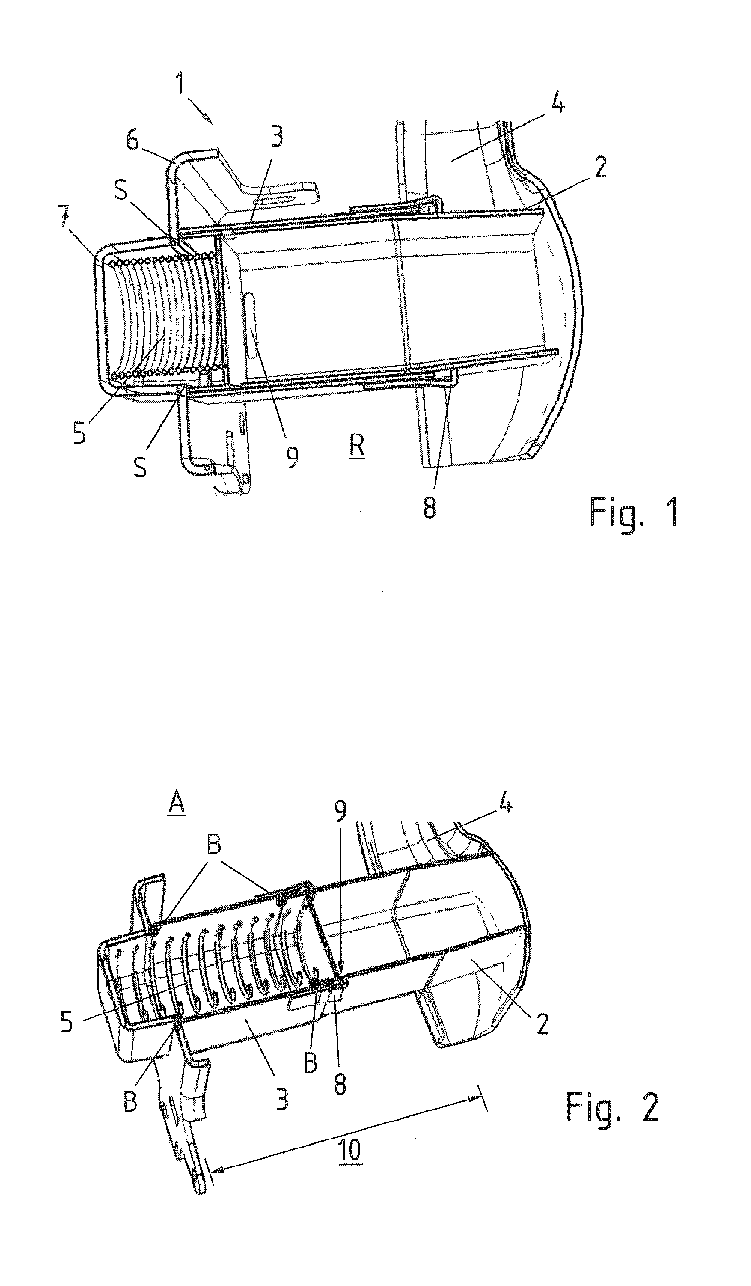 Extendible structural part for a motor vehicle