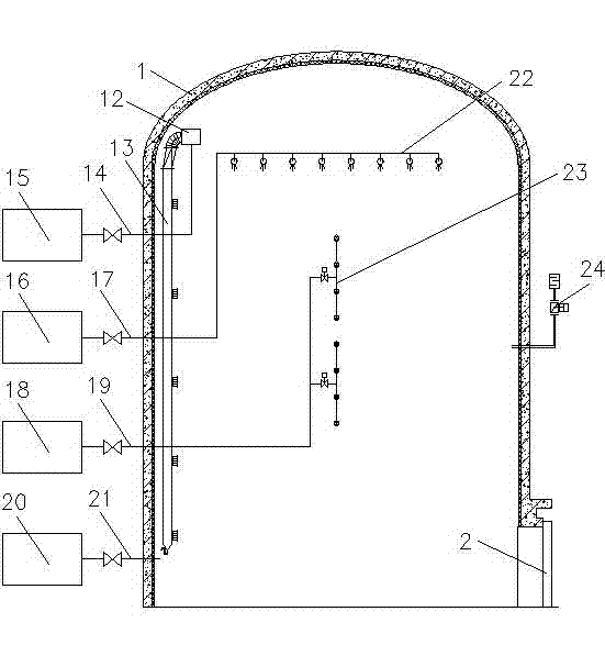 Large-scale experiment device capable of simulating natural environment climate condition