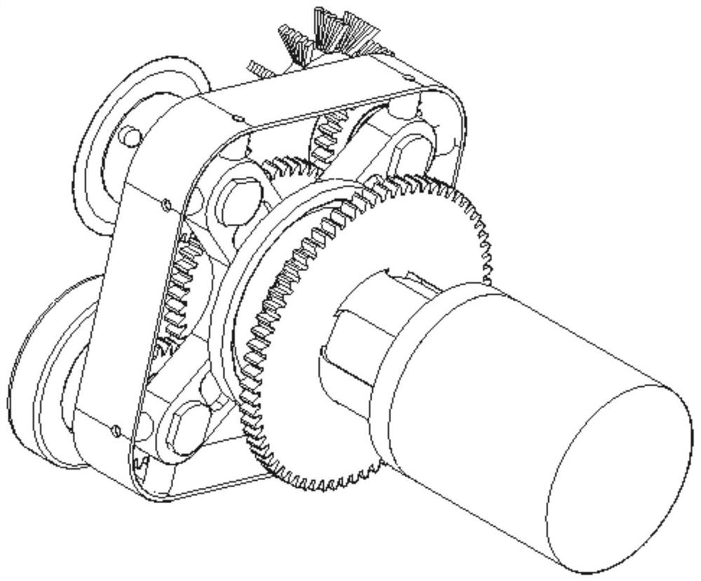 Planet wheel displacement centrifugal directional sampler suitable for extraterrestrial celestial body