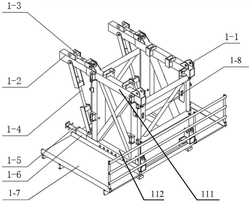 Heavy-load self-climbing construction device and climbing method thereof