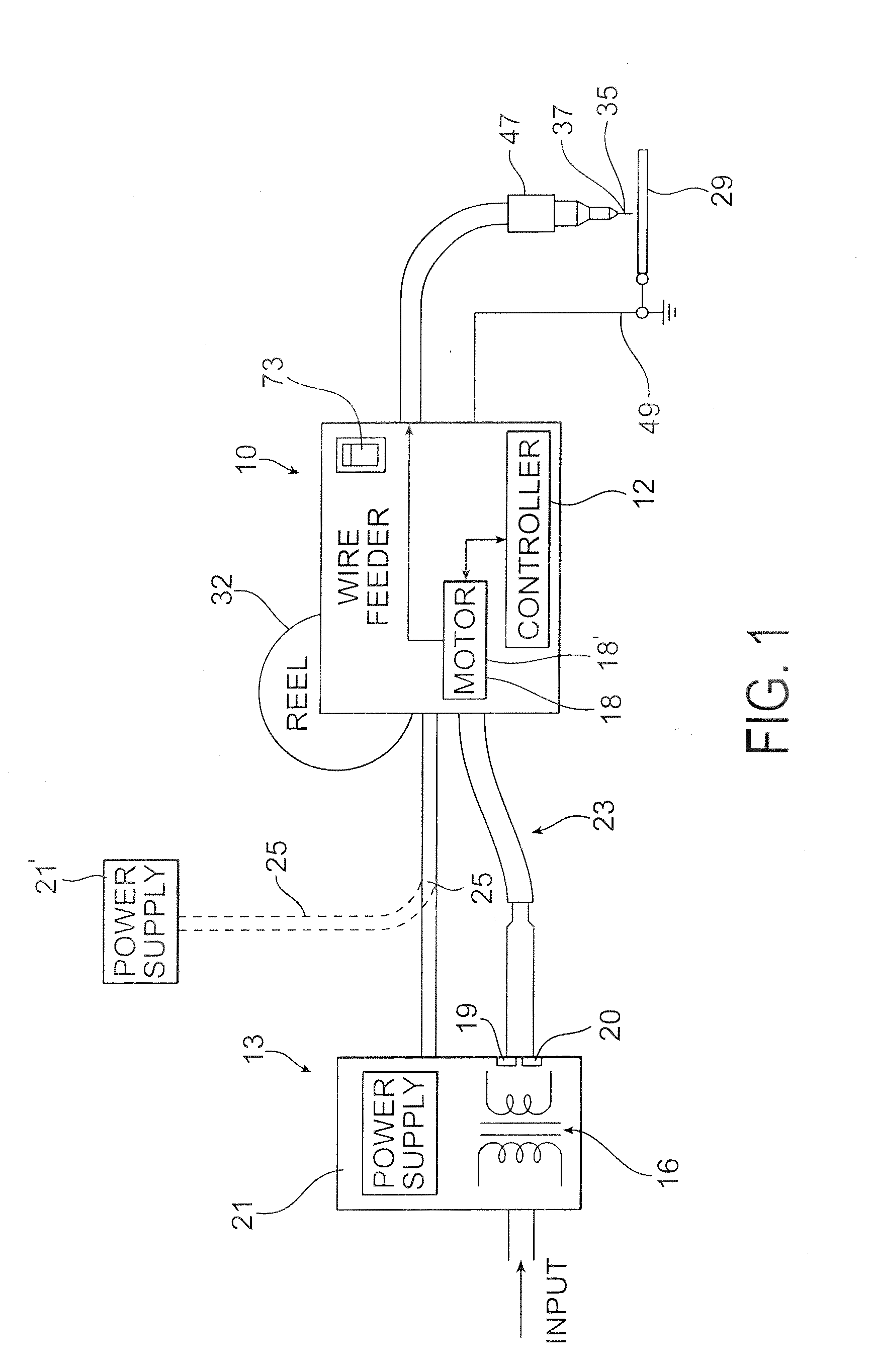Wire feeder with auto-configure power supply
