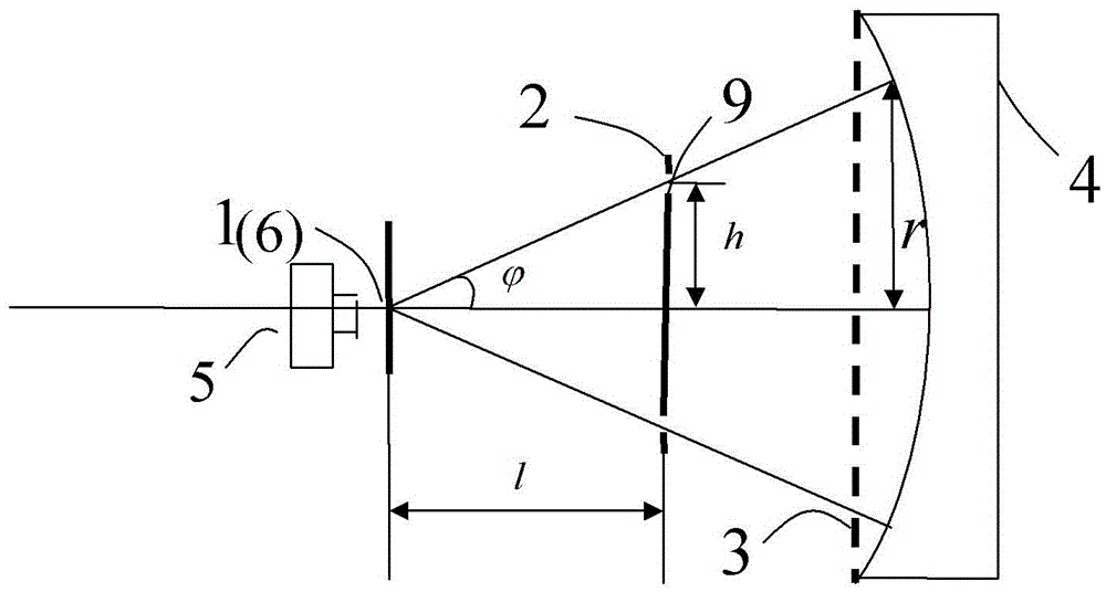 A large-aperture aspheric primary mirror detection device and method