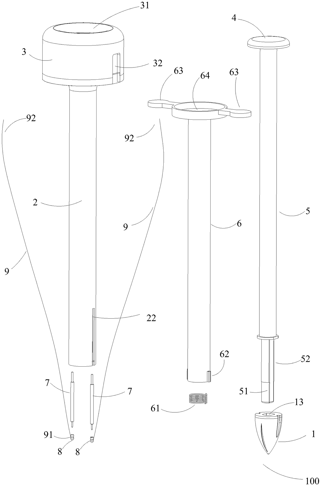 Puncture core assembly and puncture device with same