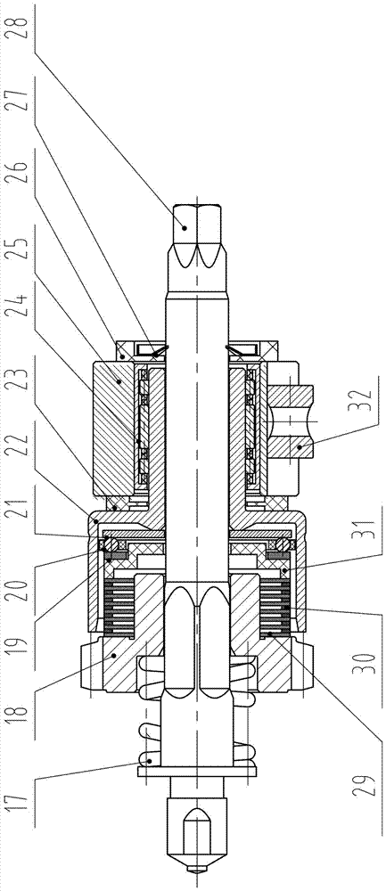 Four-gear linkage brake clearance adjustment device