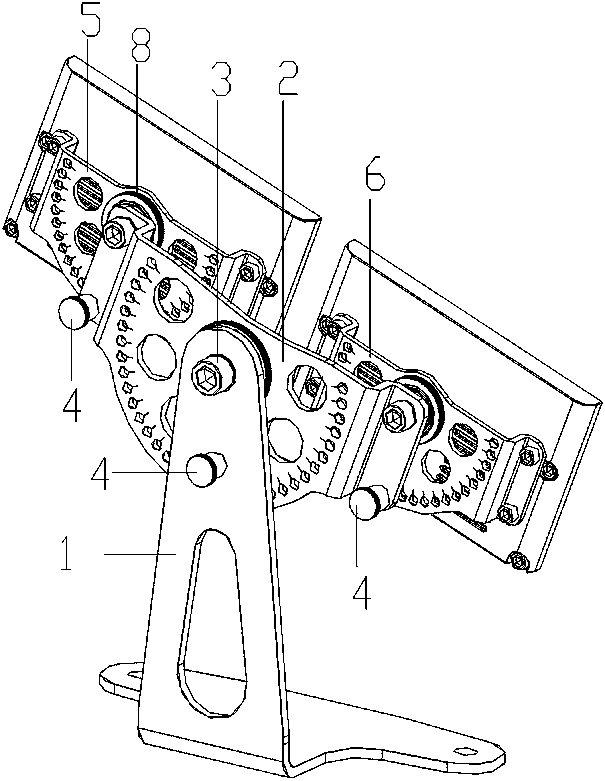 Rapid angle adjusting device for projection lamp