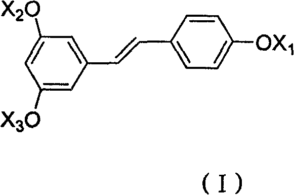 Ether derivative of resveratrol and medical application