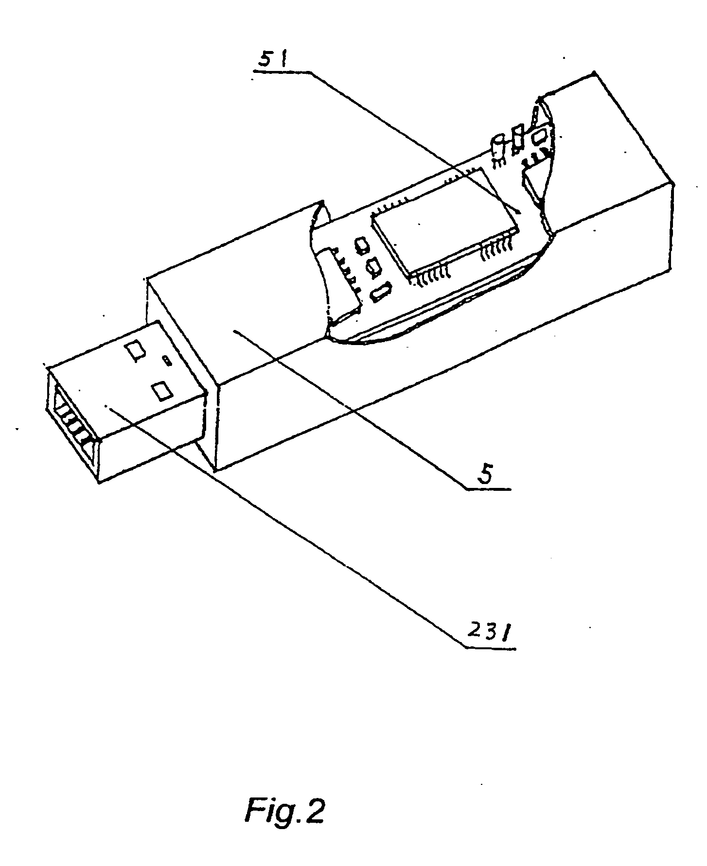 Electronic flash memory external storage method and device