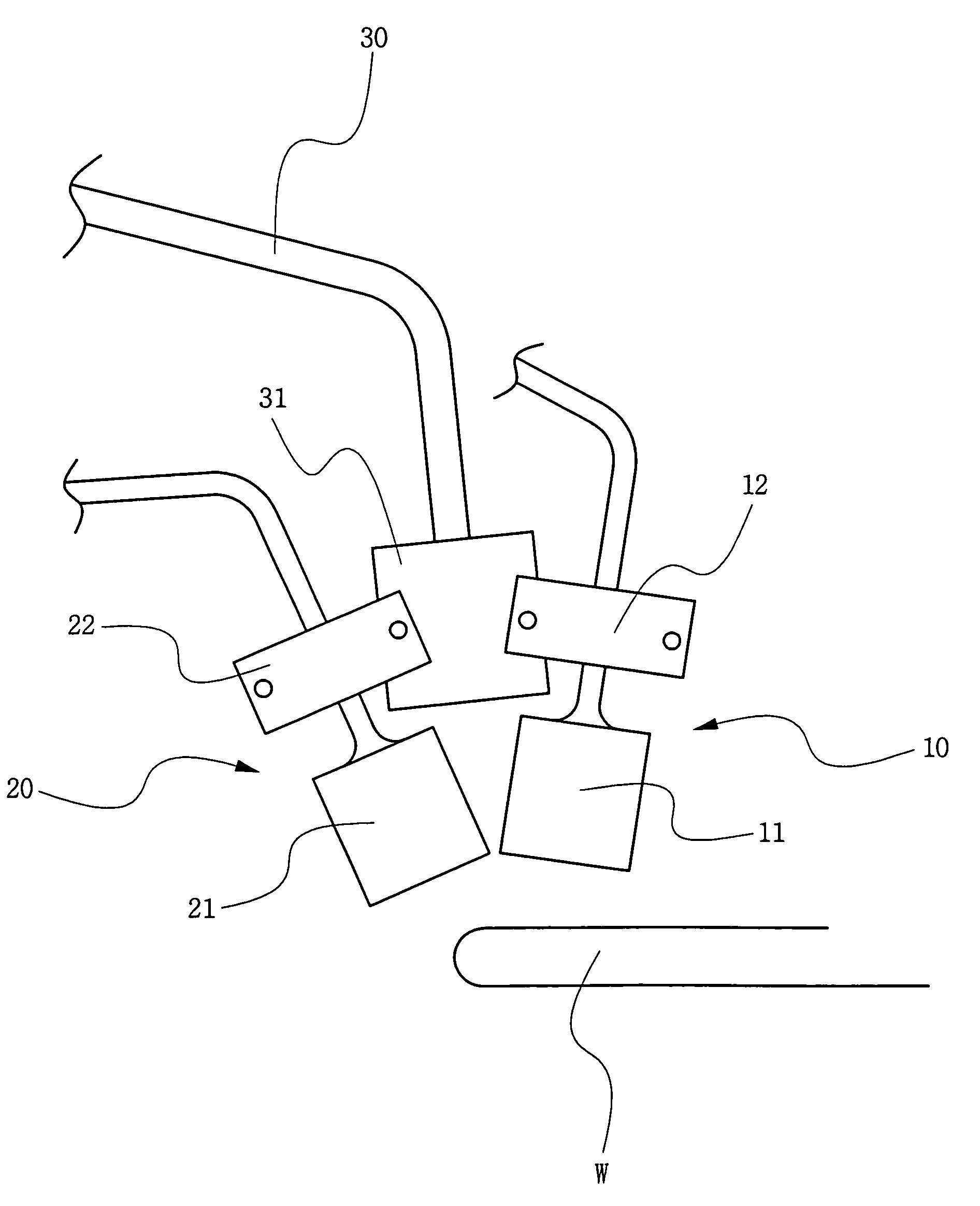 Nozzle apparatus for stripping edge bead of wafer