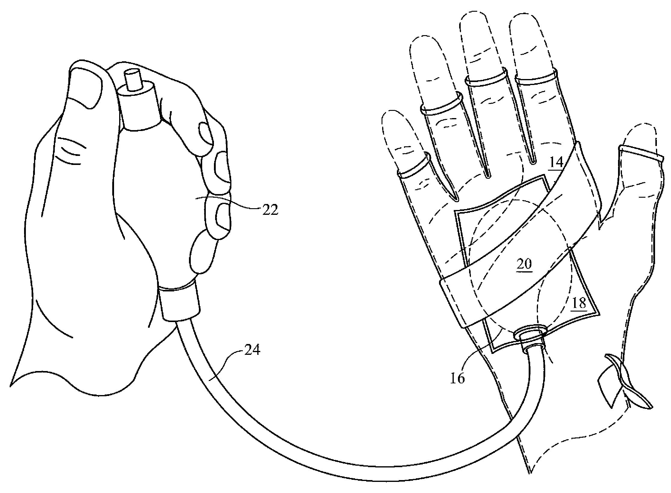 Acupressure magnetic therapy glove