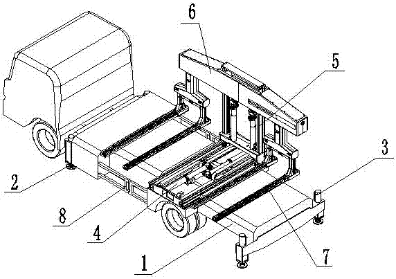 Multifunctional lateral forklift type operating vehicle