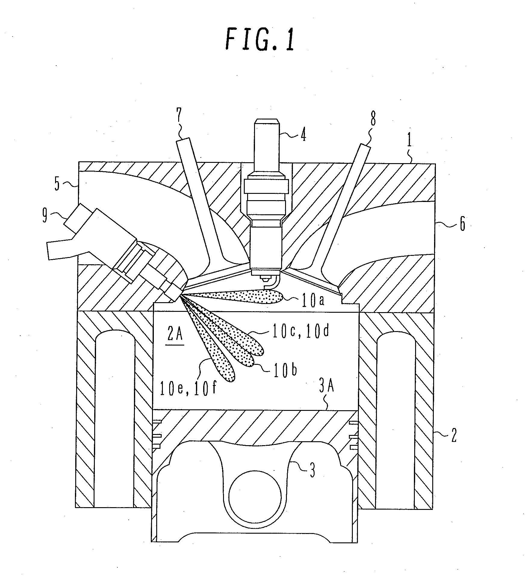 Direct Injection Internal Combustion Engine and Injector Used for Direct Injection Internal Combustion Engine