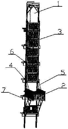 Climbing type material platform with gantry crane