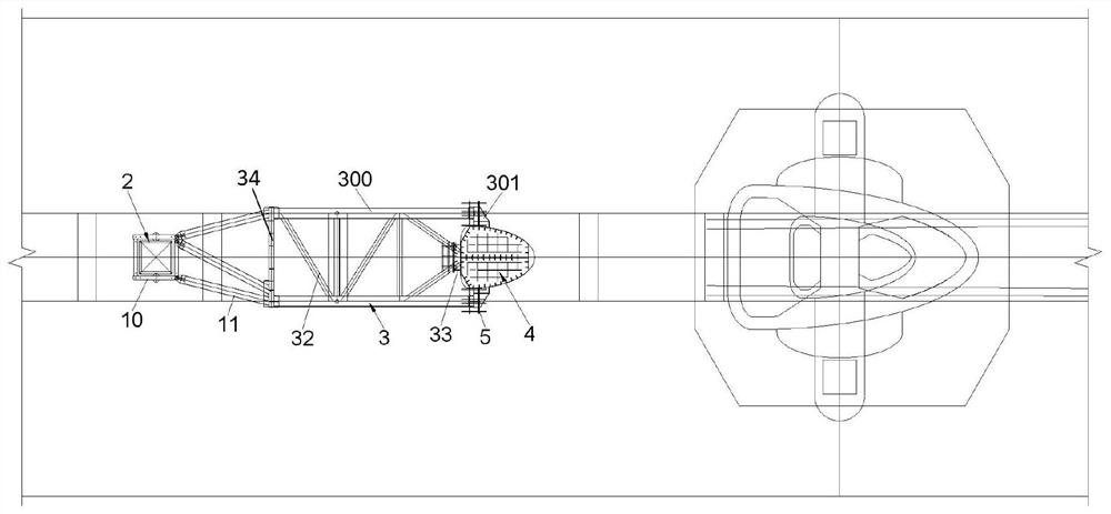 Wall attaching device of single-limb inclined steel tower crane and single-limb inclined steel tower crane system