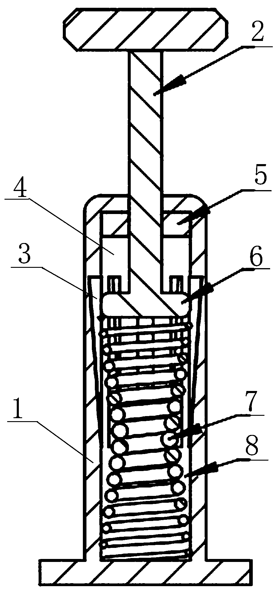 Variable rigidity hydraulic damping shock absorber with self-adaptive variable damping function