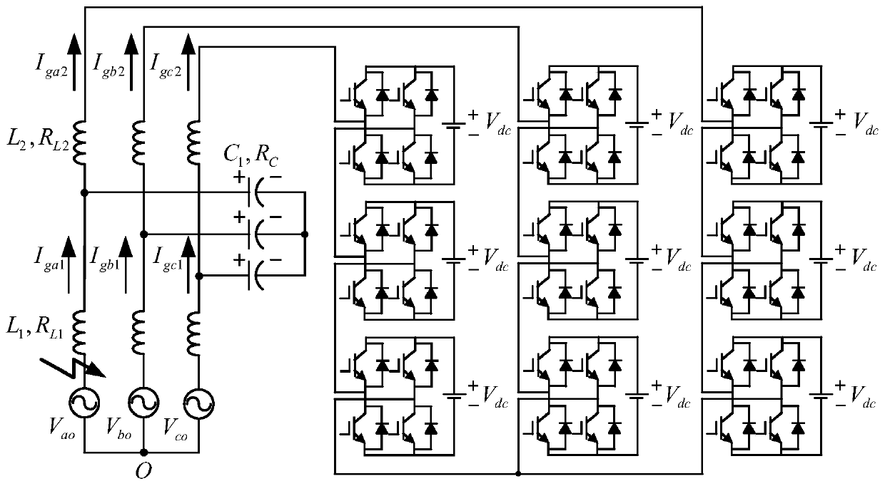Three-phase three-wire converter power oscillation suppression method based on Fermat point