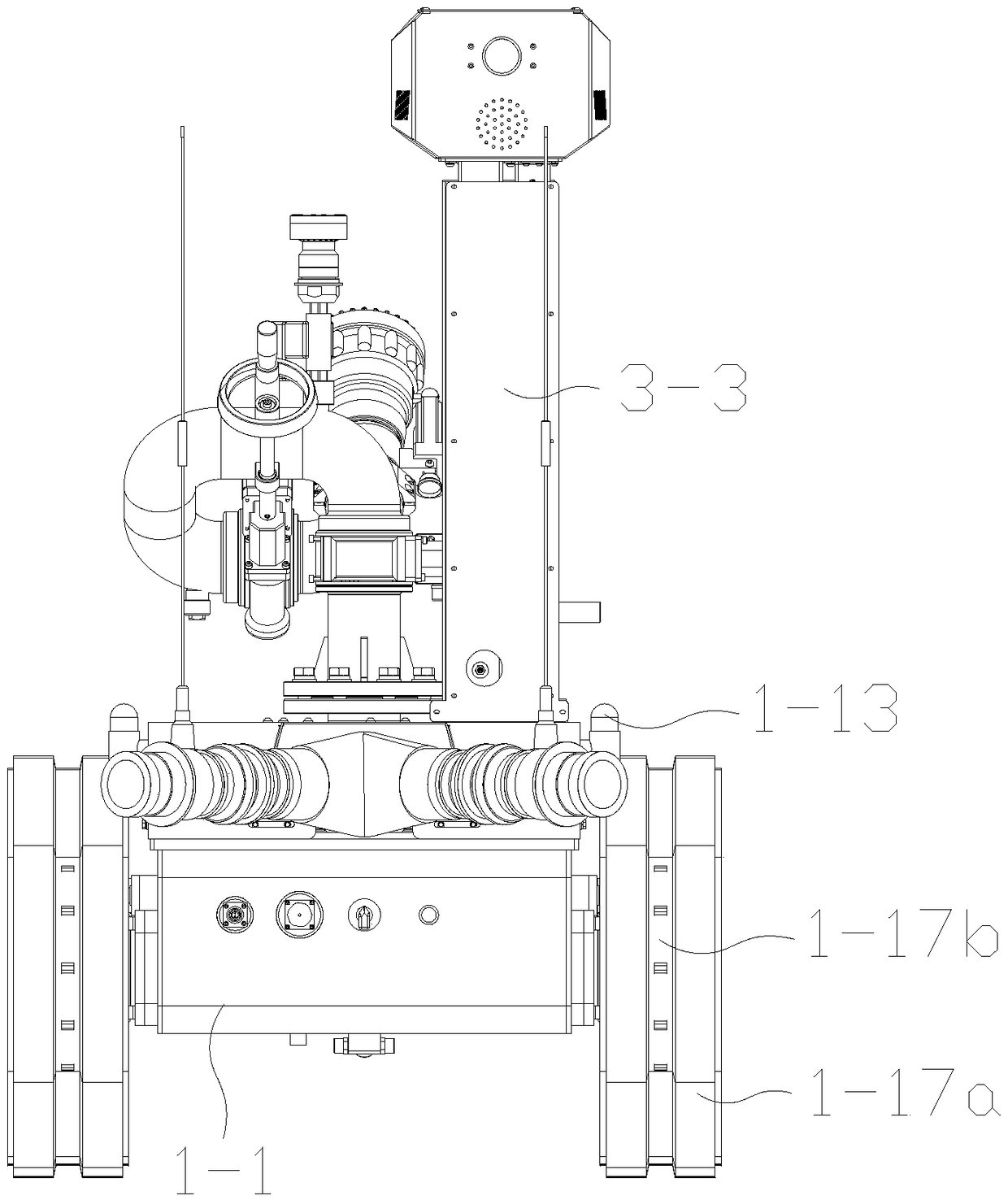 Fire-reconnoitering and fire-extinguishing robot and operation method thereof