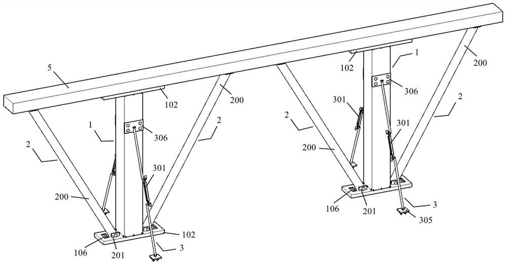 Prefabricated assembly type large-span steel column connecting structure and construction method thereof