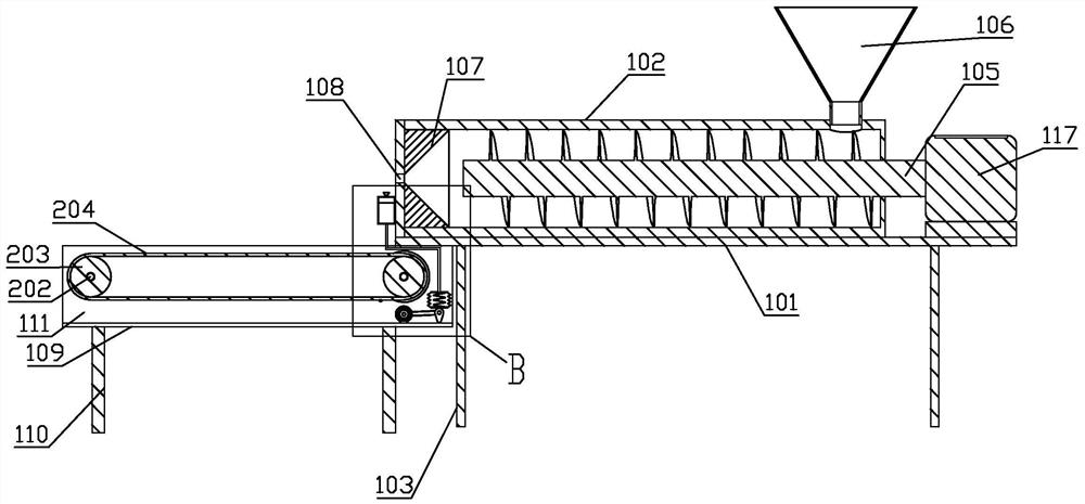 Extruder capable of reducing viscosity of rubber strips