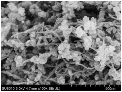 White carbon black carbon nanotube composition as well as gas-phase in-situ preparation process and application thereof