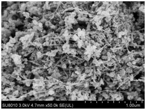 White carbon black carbon nanotube composition as well as gas-phase in-situ preparation process and application thereof