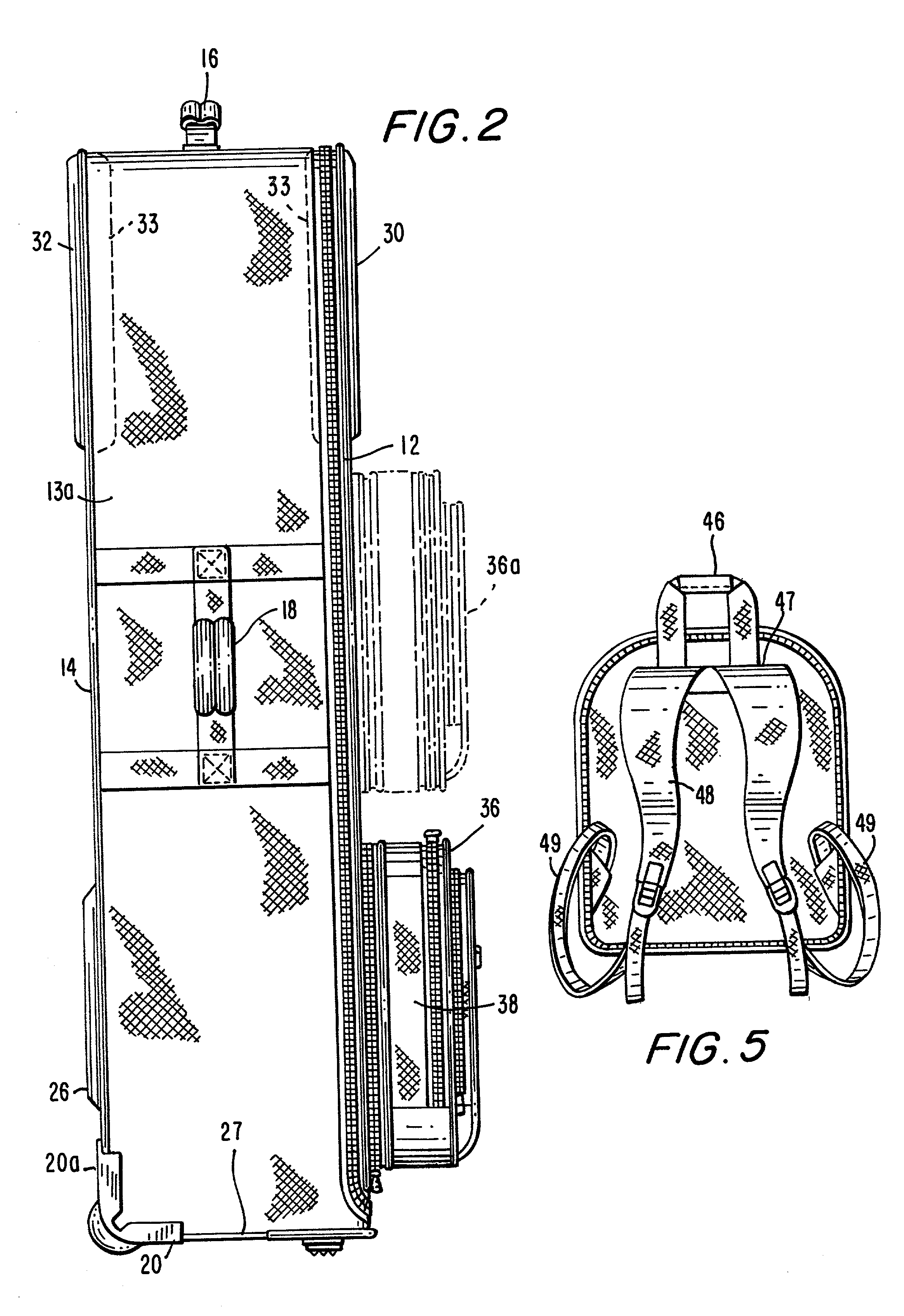 Golf bag flexible cover structure having detachable backpack unit