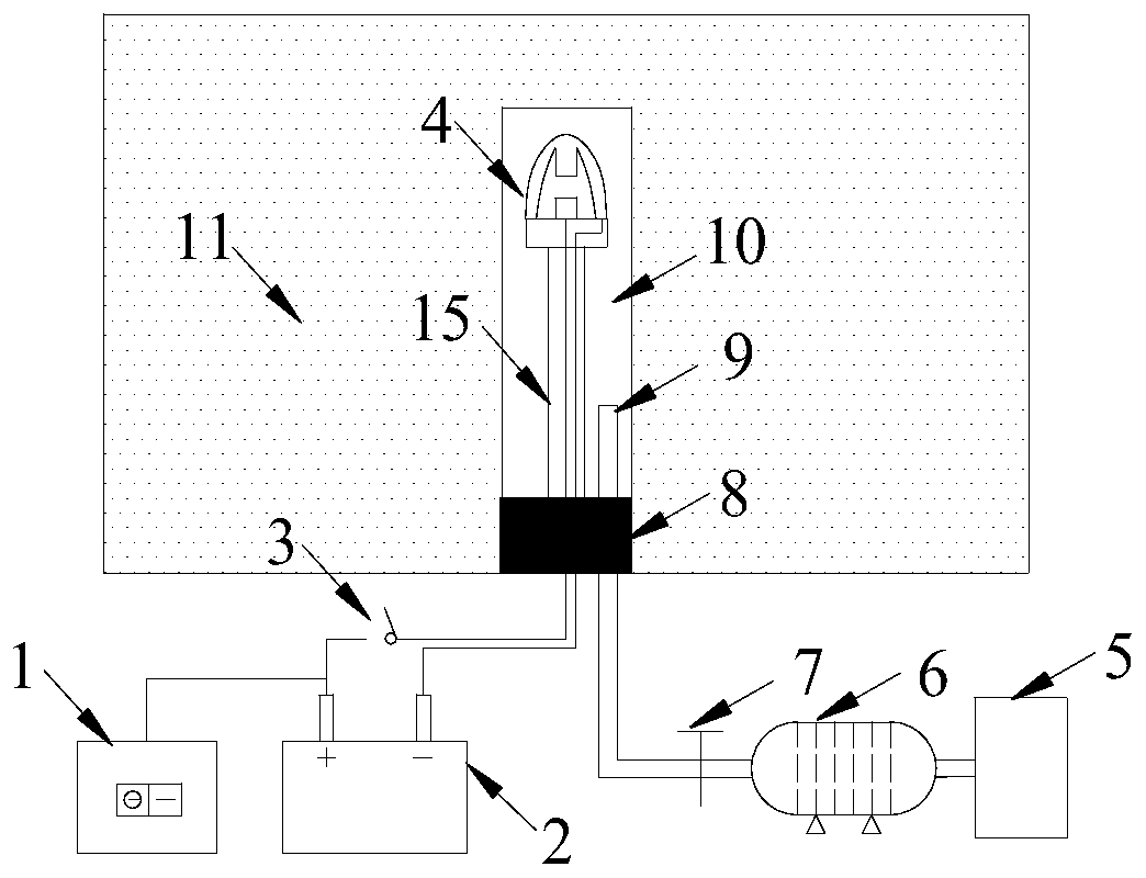 A method of weakening the hard roof of coal seam based on electric pulse technology