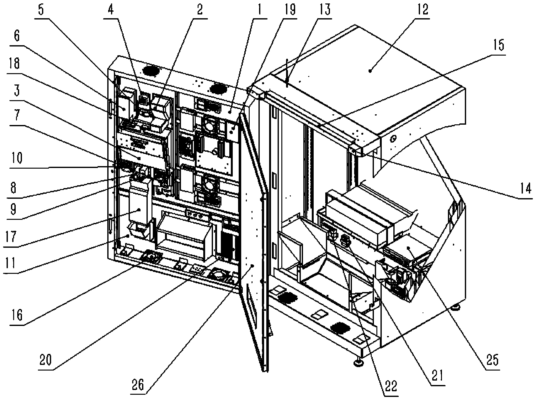 Integral type automatic medicine vending machine