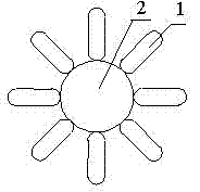 Matt eight-leaf polyester fibers and production method thereof