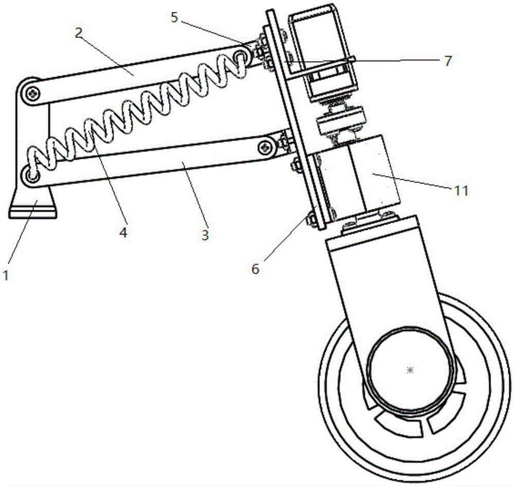 All-terrain vehicle based on four-connecting-rod deformable principle