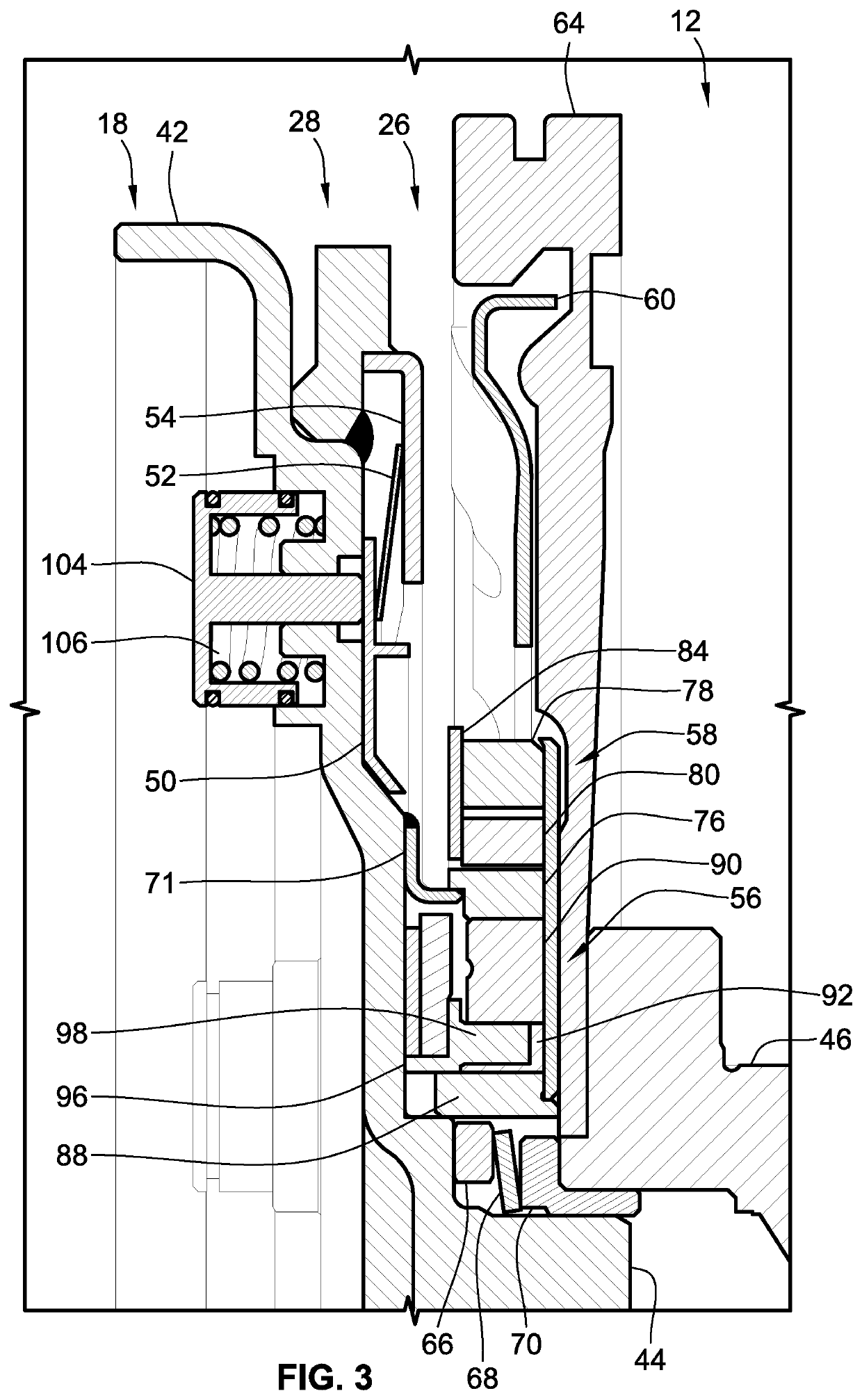 Wedge-type selectable one-way clutches for engine disconnect devices of motor vehicle powertrains