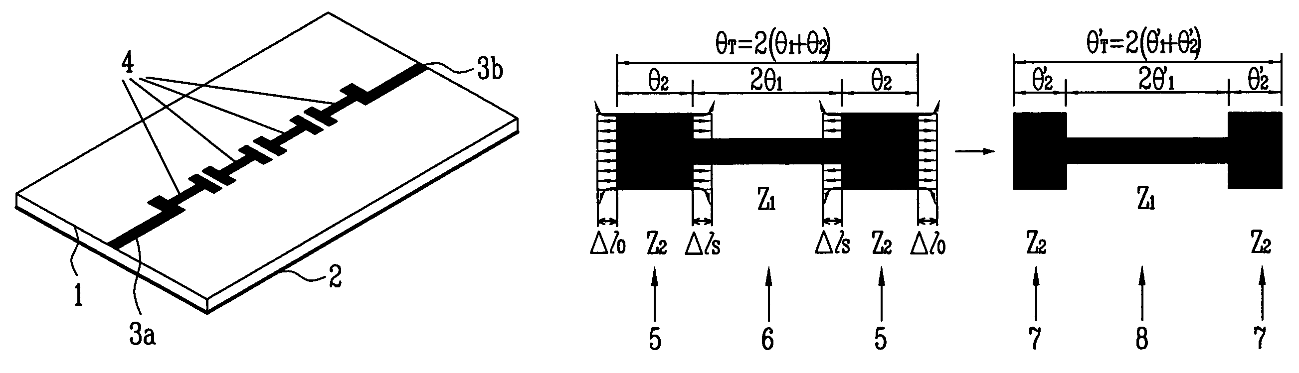 Microstrip band pass filter using end-coupled SIRs