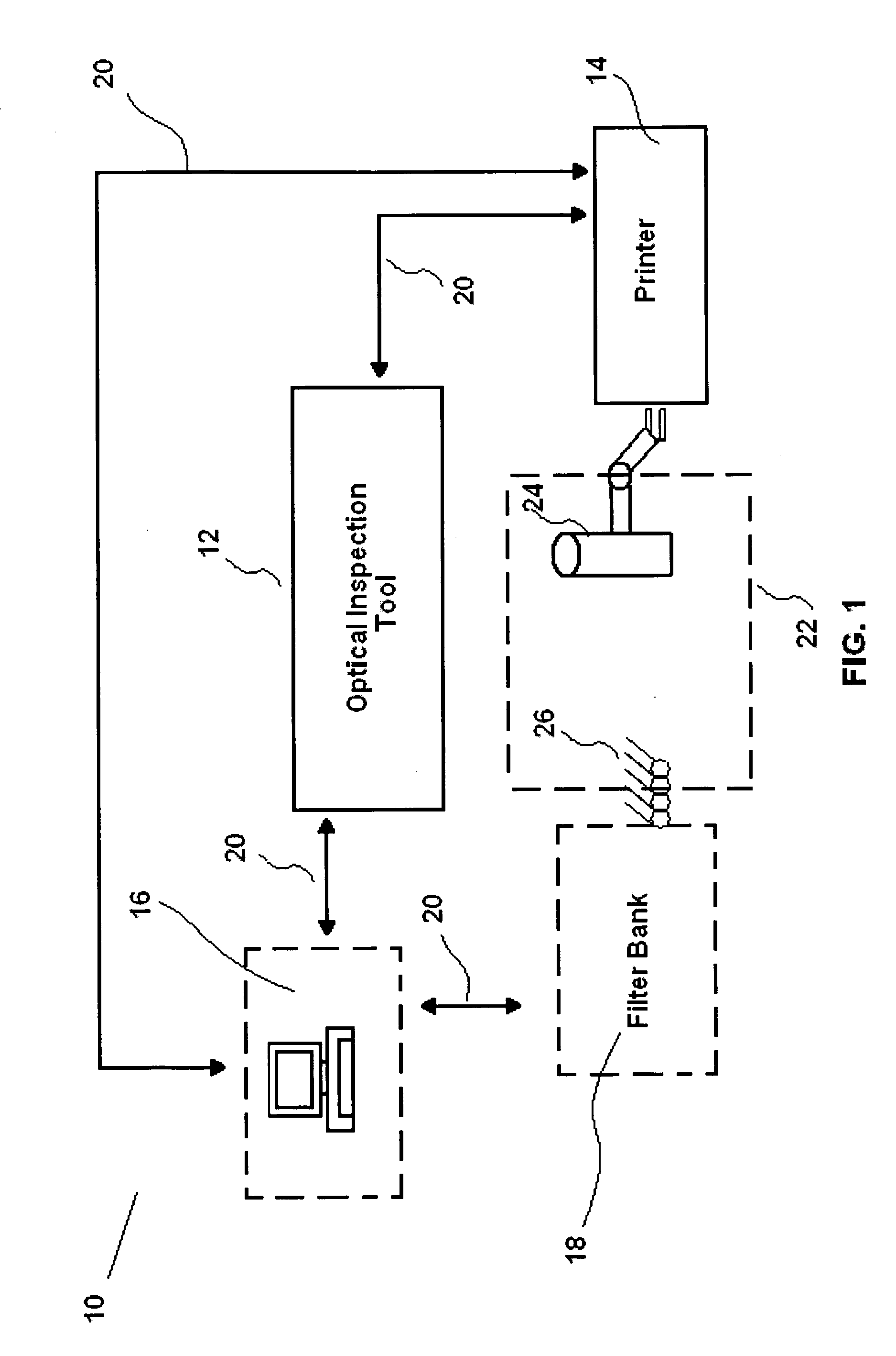 Printed fourier filtering in optical inspection tools