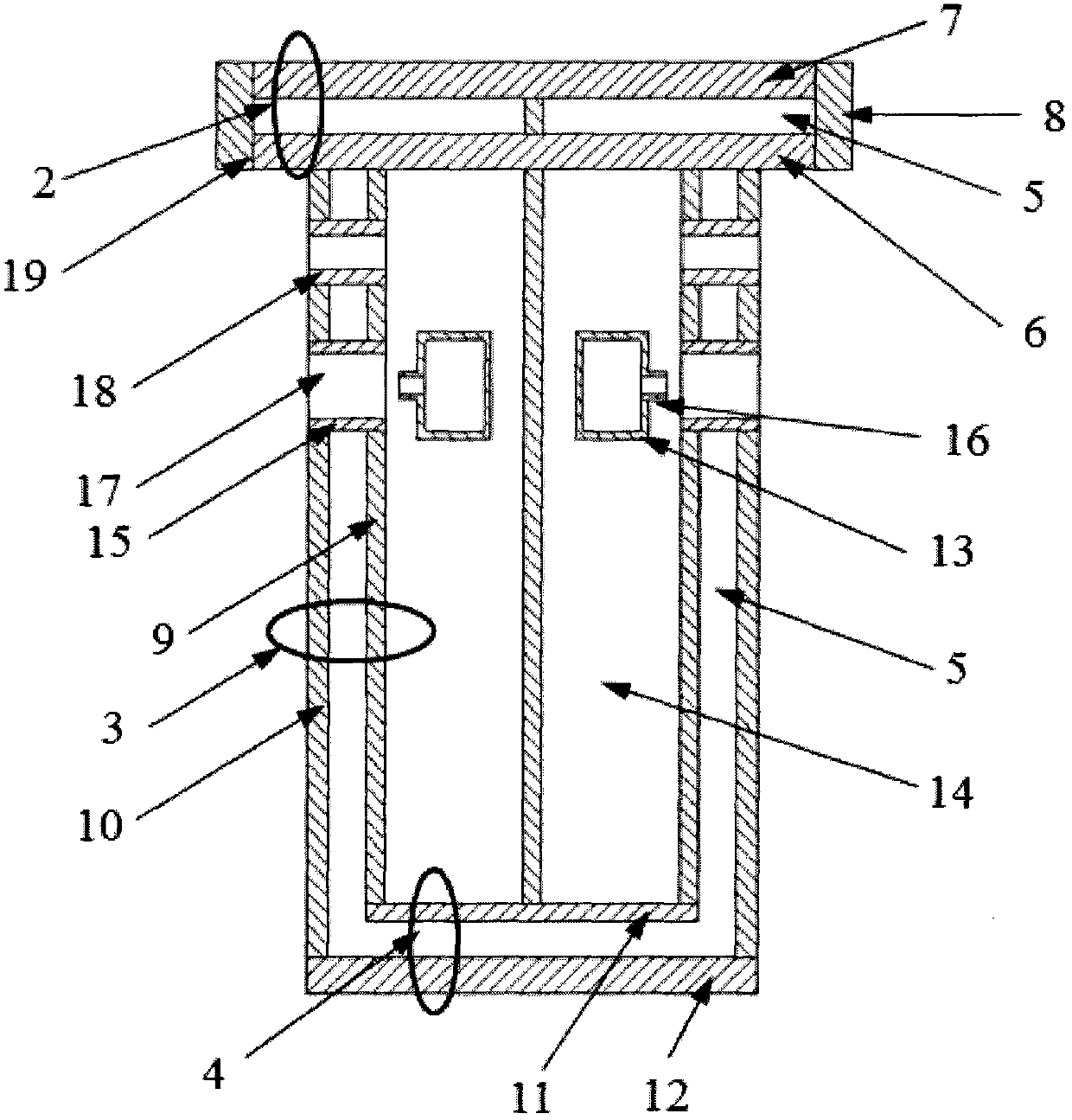 A combustion beam for lime kiln with air cooling device