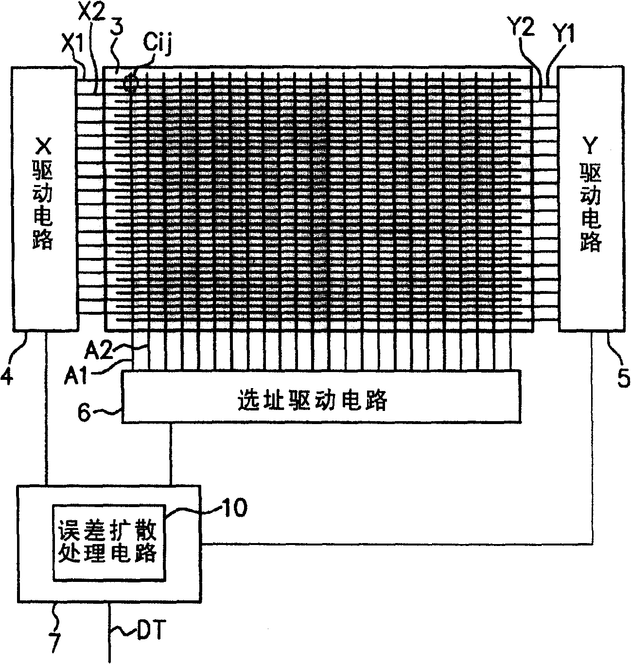 Error diffusion processing circuit, method and plasma display device