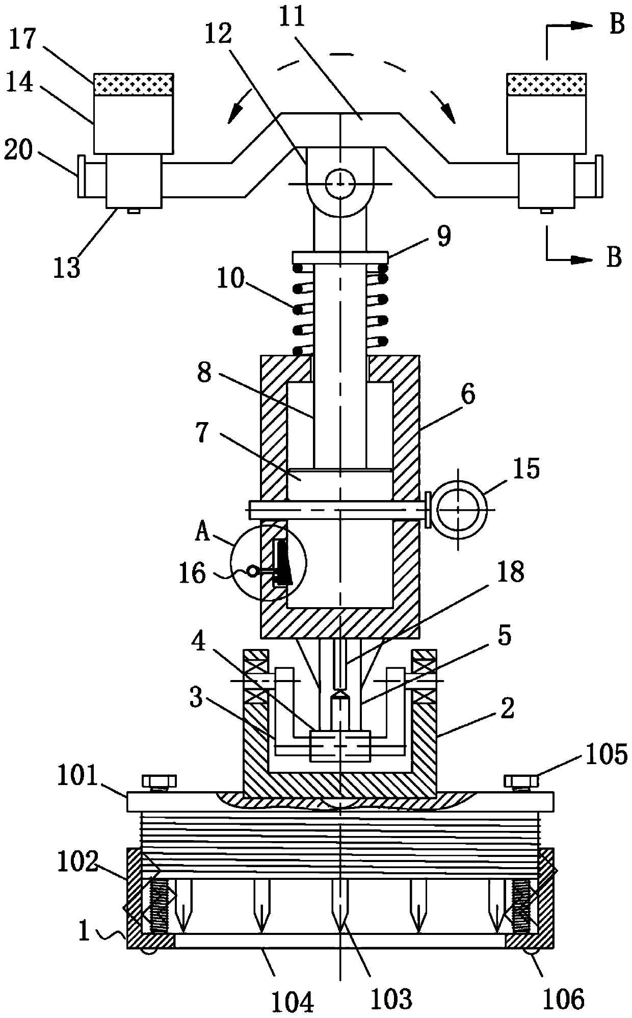 Mechanical support device for assisting in replacing spare tire