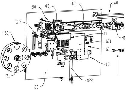 Adhesive tape adsorption mechanism and adhesive tape pasting device