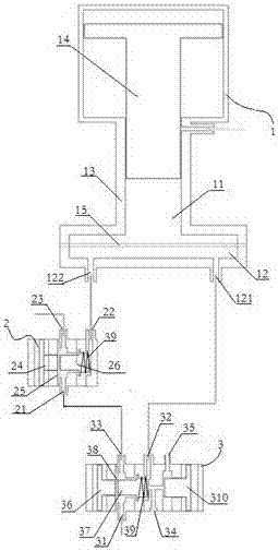 Filling device special for injectable suspension