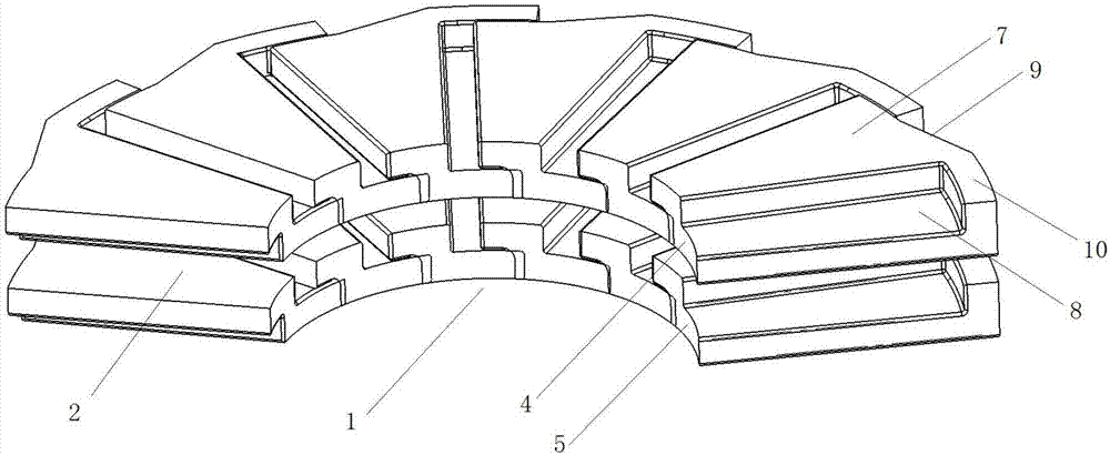 Mould with diameter-variable rubber core and method for manufacturing diameter-variable rubber core by adopting mould