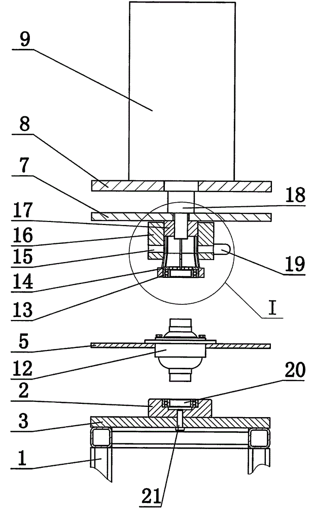 Press mounting device for bearing of rear axle differential of small vehicle