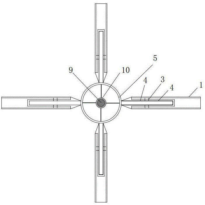 Angle-adjustable steel structural connecting piece